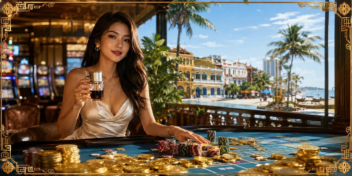 Người chơi slot game tại TP. Hồ Chí Minh thưởng thức giải trí trực tuyến với cà phê